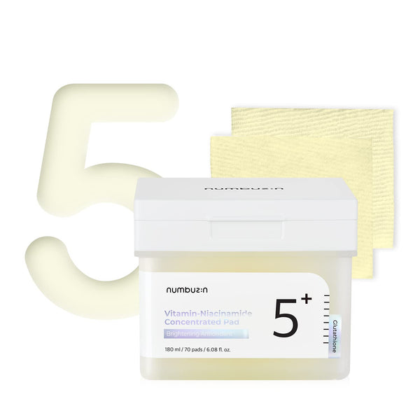 numbuzin - No.5 Vitamin-Niacinamide Concentrated Pad - Disques de coton concentrés en vitamines et niacinamide